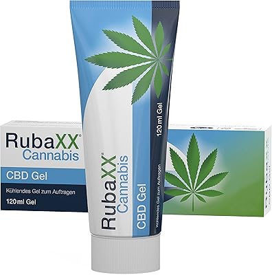RubaXX Cannabis CBD Gel - Kühlend mit ca. 600 mg CBD - mit Menthol & Minzöl für beanspruchte Muskeln z.B. in Rücken, Schul...