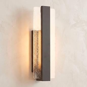 Cascadia 18"H Black Piastra Glass LED Modern Outdoor Wall Light Fixture | High Mount Porch House Exterior Outside Bulb Weatherproof Metal Shade Front Door Patio Garage Home