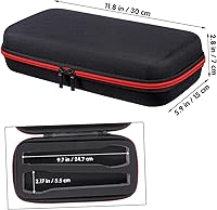 Vista 2 de Vaguelly Bolsa de micrófono dual: bolsa de almacenamiento portátil de mano, con exterior de carcasa dura de EVA e interior acolchado de esponja