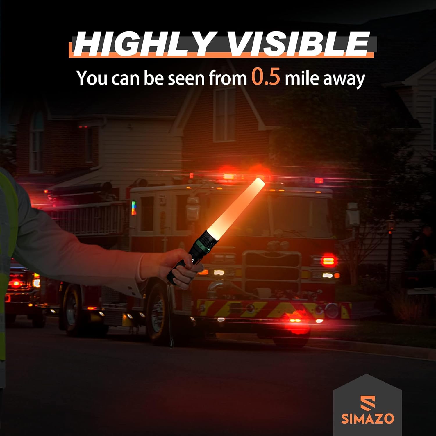 4 Pack 11 Inch Rechargeable Traffic Wand, Small Traffic Flashlight Wand with 1 Charger & 4 Battery, Led Flashlight Baton with 5 Flashing Modes for Air Marshaling, Traffic Control 11 Inch-4 PACK