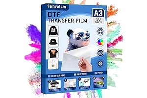 A3 DTF Transfer Film for Dark Fabric DIY Direct Print on All Color T-Shirts