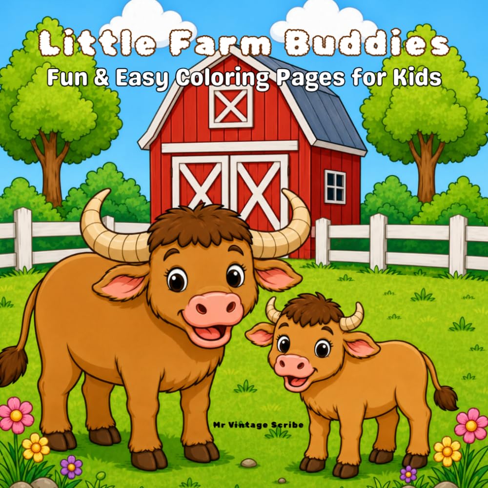 Little Farm Buddies: Fun & Easy Coloring Pages for Kids