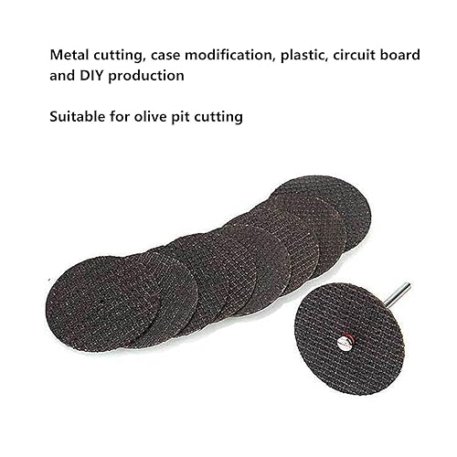 Miniatura 8 de 50 piezas de disco de corte de resina negro mini rueda de corte de rueda de corte eléctrica accesorios para herramientas rotativas de corte en