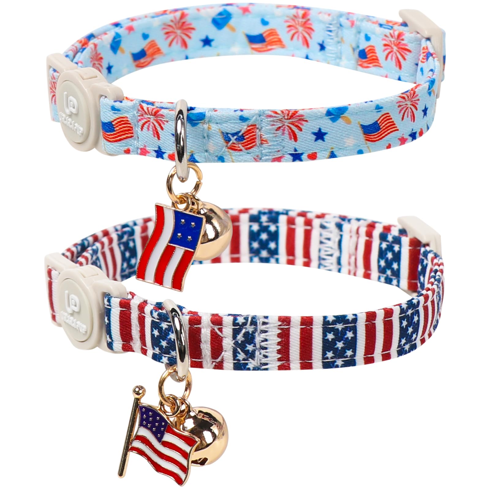 Collier pour chat du 4 juillet mignon lot de 2 colliers chaton avec grelot