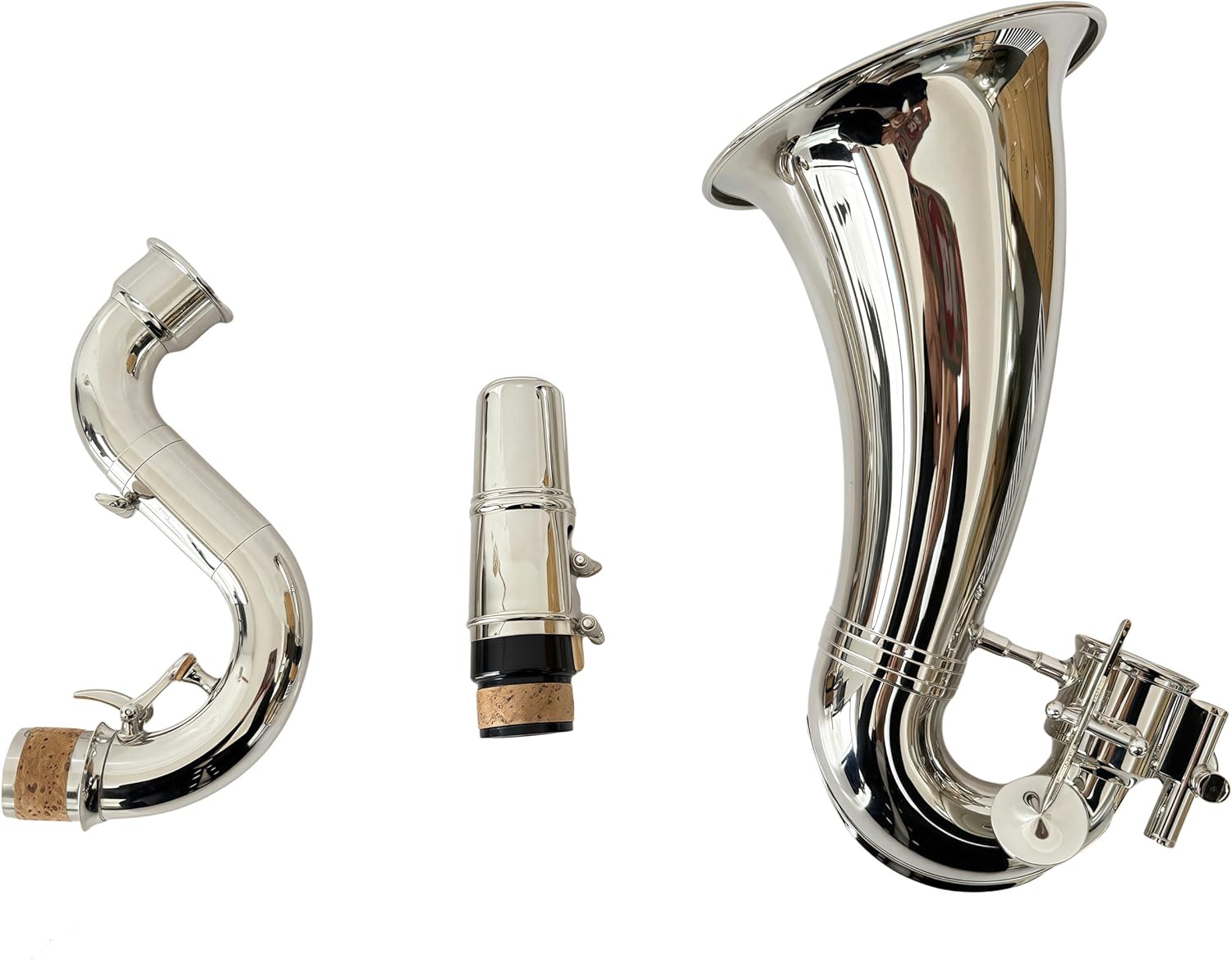 Low C Bb Clarinet Silver Plated Keys Bass Clarinet Professional Musical Instrument With Case