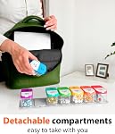 Organisateur de Pilules Hebdomadaire Extra Large - Boîte à Pilules XL Quotidienne - Boîte à Pilules 7 Jours AM PM Jumbo pour Suppléments Grand Porte-Pilules Deux Fois par Jour Organisateur de Médicaments Quotidien Oversized pour Vitamines