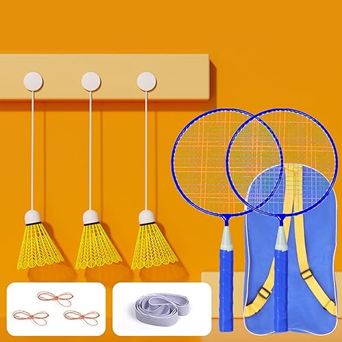Miniatura 7 de Libcflcc Entrenador de bádminton fácil de usar, 1 juego de entrenador de bádminton solo, montaje en techo, para interiores, niños, adultos,