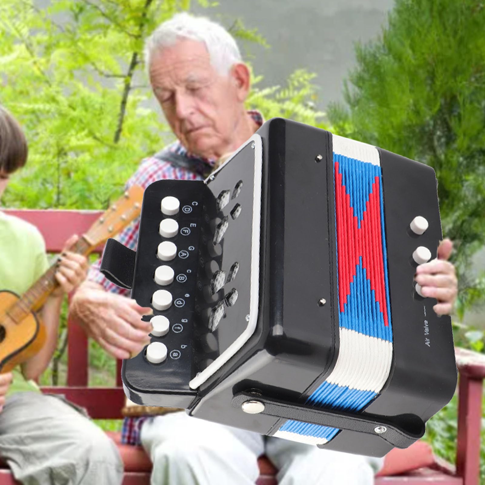 Accordéon Jouet Accordéon Instrument de Musique 2 Basses 7 Touches pour Enfants Jouet Blanc pour Enfants dans le pour EnfantsKid AccordionAccordion Musical InstrumentAccordionAccordion (BLACK)