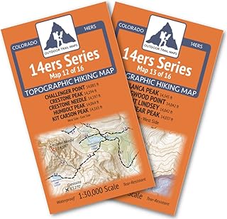 Outdoor Trail Maps Colorado 14ers Series Sangre de Cristo Range Map Pack