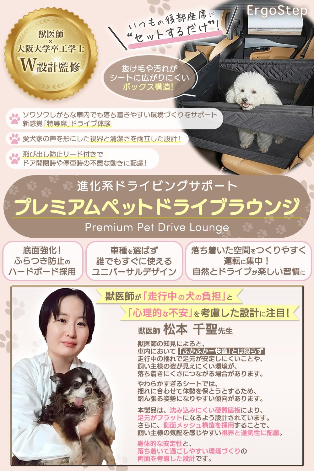 Amazon.co.jp: 【獣医師監修】ドライブボックス 犬 車 座席 底が沈ま