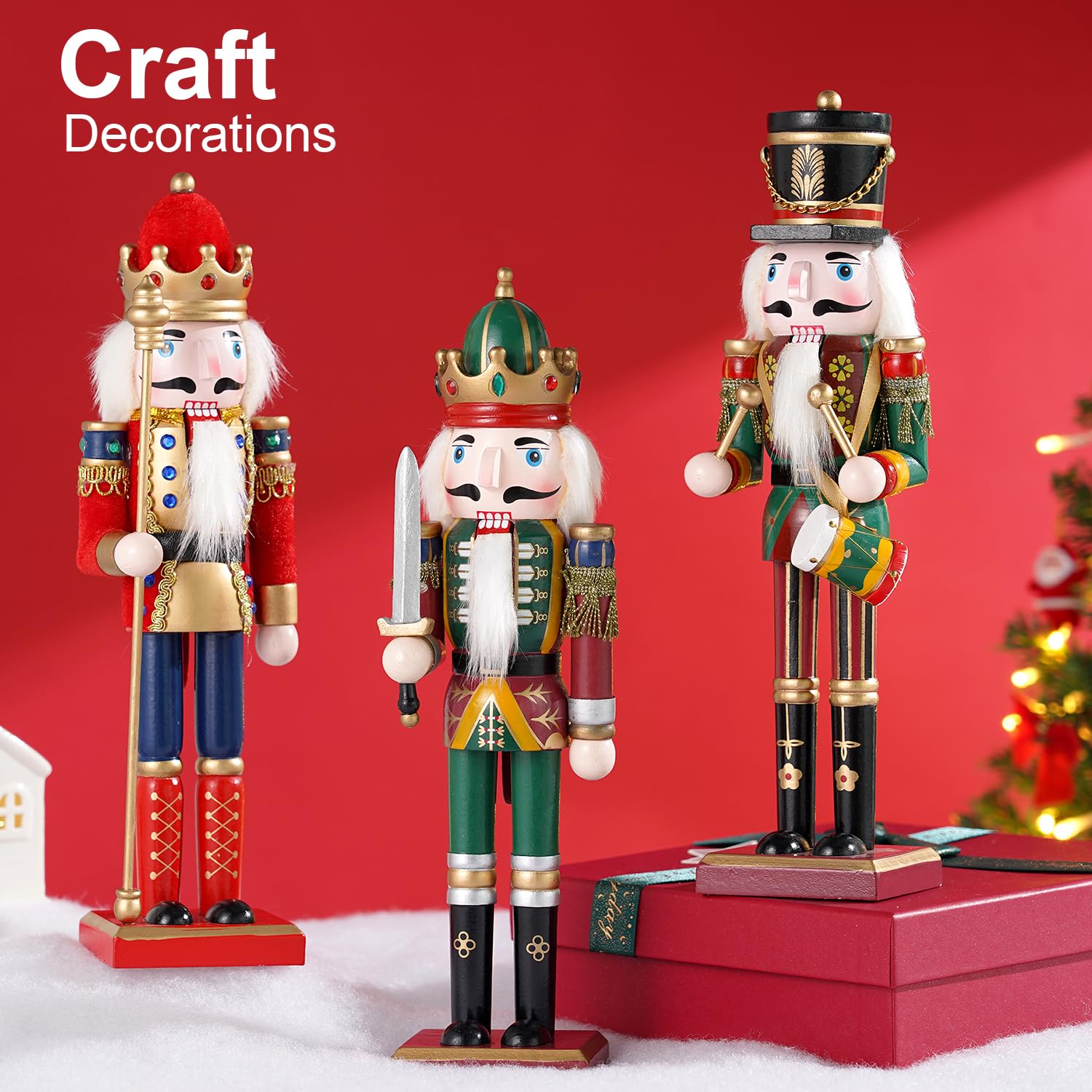 3pc Natale Schiaccianoci Soldato