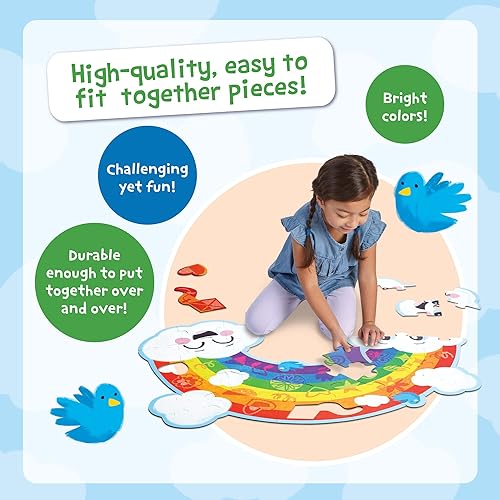 Miniatura 3 de Peaceable Kingdom Puzzle de piso de arco iris brillante