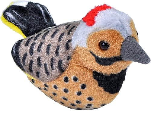 Wild Republic Audubon Northern FlickerPlush con auténtico sonido de pájaro, juguetes de peluche para niños y pájaros