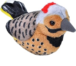 Wild Republic Audubon Northern FlickerPlush with Authentic Bird Sound, Stuffed Animal Toys for Kids and Birders