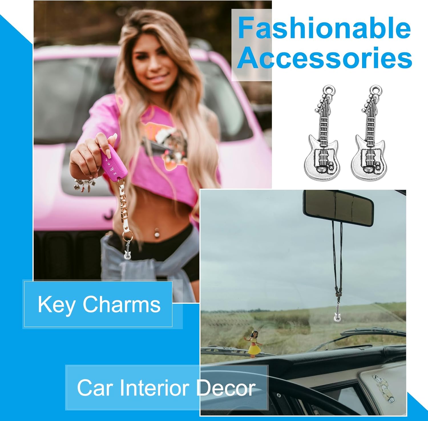 PATIKIL Jewelry Making Charm, 20 Pcs Alloy Guitar Pendants Accessory DIY for Necklace, Bracelet, Earring Making and Crafting - Image 7