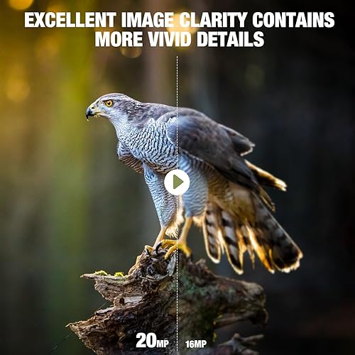 Miniatura 4 de Hoteam Paquete de 3 mini cámaras de rastro ciervos de 20 mp 1080p con lector de tarjetas, cámara de caza con visión nocturna Ip54 impermeable para