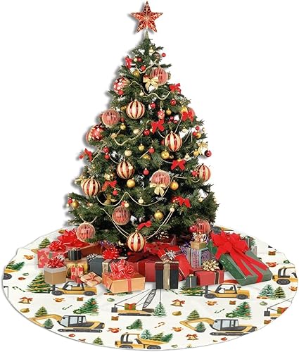 Vista 7 de Cute Gingerbread Candy Christmas Tree Skirt 30 Inches Pink Santa Tree Skirts Farmhouse Xmas Tree Mat Ornaments Decorations