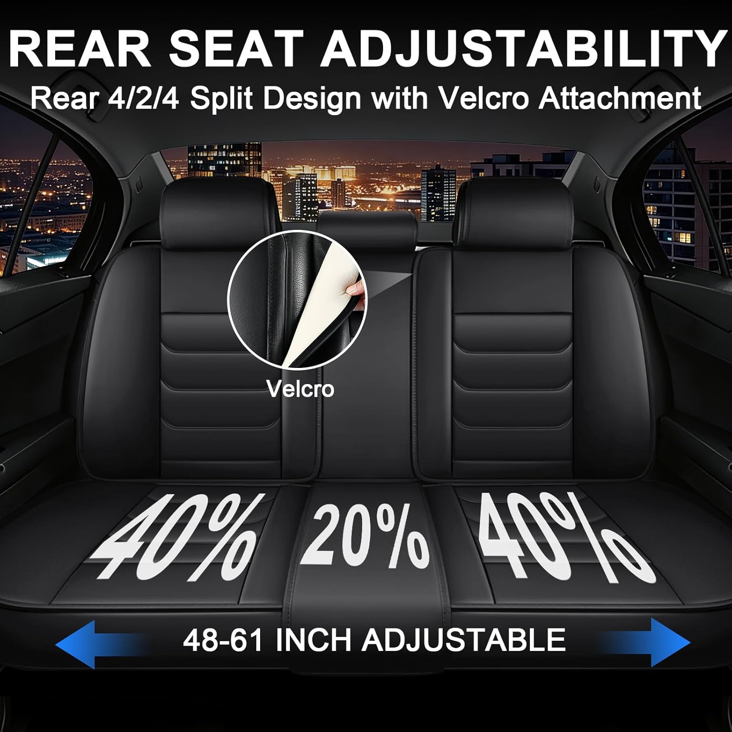 JWLK Seat Covers for Infiniti QX60 2014-2025, Anti-Slip Breathable Seat Covers for Cars, Luxury Nappa Leather Automotive Seat Covers Sets Compatible with Airbag (Standard 5 Seats, Black)