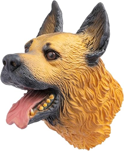 Yolococa Marioneta de mano para perro, juguete realista de látex, suave, para contar historias, juego de rol, suministros de fiesta para niños