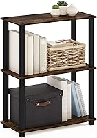 Vista 191 de Furinno Turn-N-Tube - Estantería de exhibición multiuso, de 4 niveles, con tubos redondos, color rosa y blanco