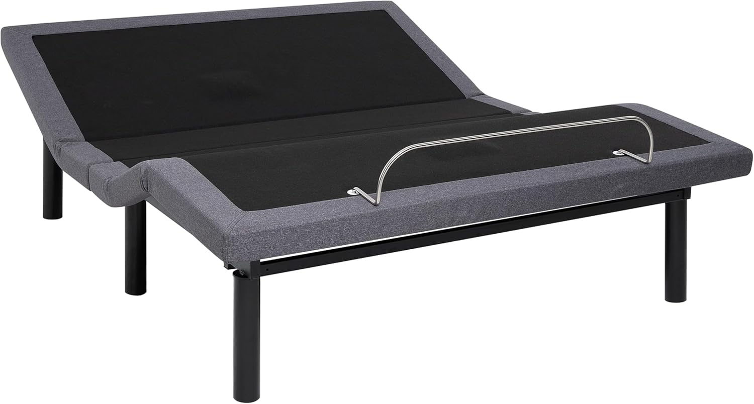 Naomi Home Idealbase Queen Adjustable Bed Frame with Lumbar Support & Head Tilt, Foot Incline, Back & Leg Massage, USB Ports,Wireless Remote, Ergonomic Zero-Gravity Smart Bed