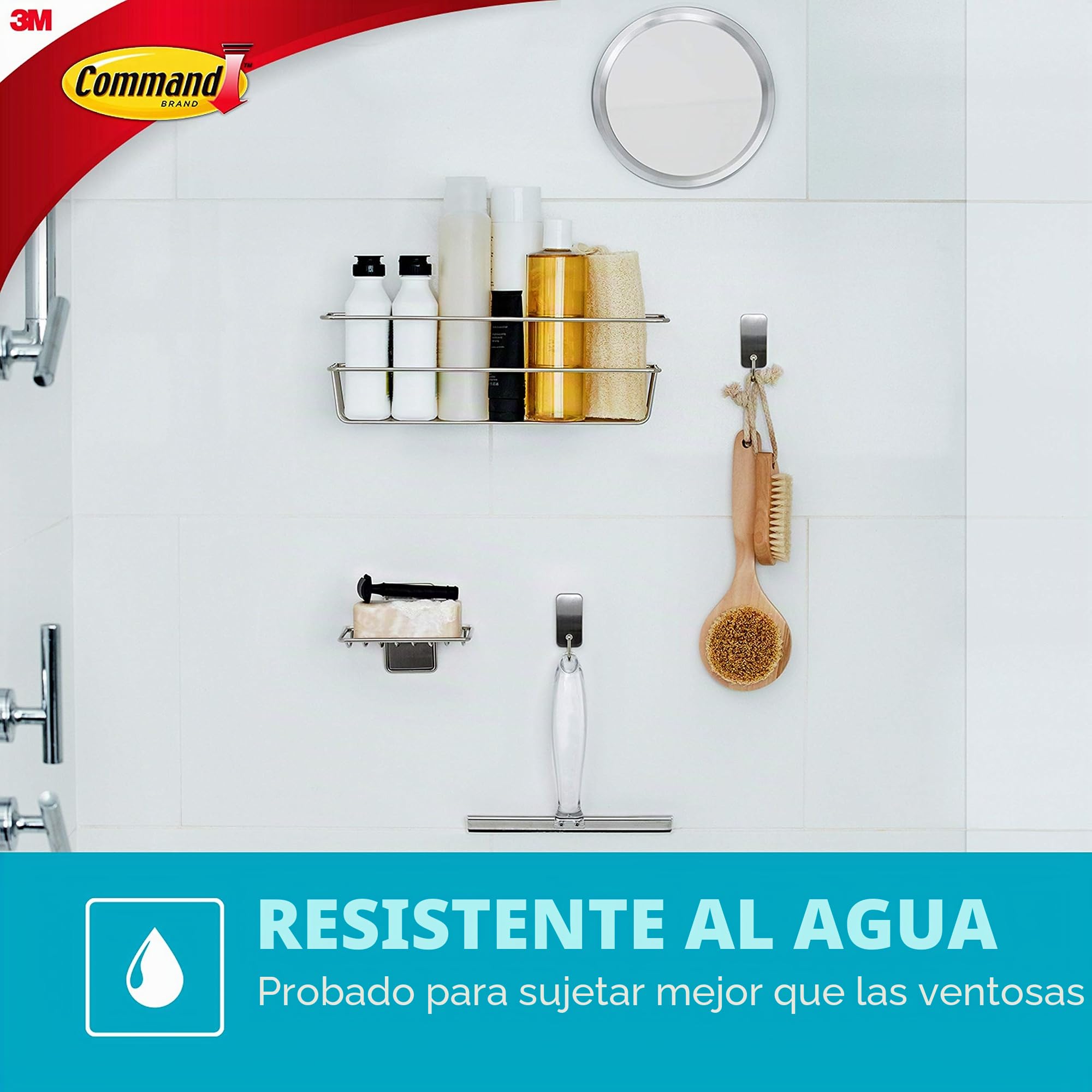 Command Bath 39-SN-ES Porta Secador, Metal, Níquel Satinado, Standard