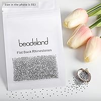Vista 236 de Beadsland 1440 diamantes de imitación de cristal con parte trasera plana, gemas redondas, sombra dorada, SS20, 0.181-0.189 in