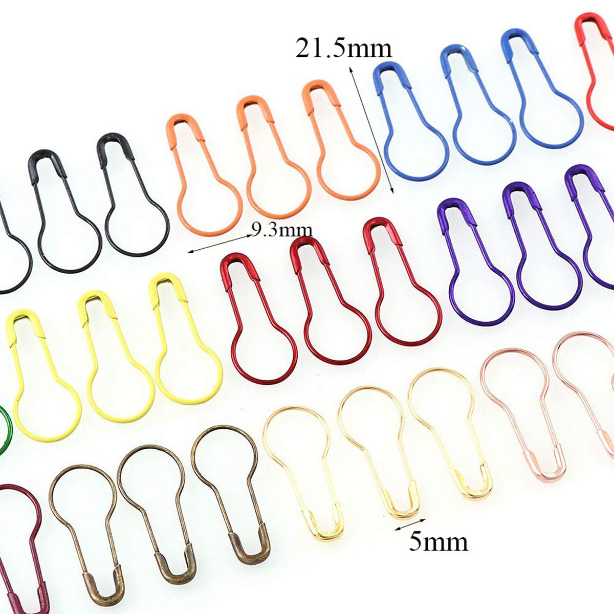 Hocansen 1000 Pezzi Spille da Balia Spille di Sicurezza per Lampadine Metallo Piccole Calabash Pin Fisso Vestiti Spille per Abbigliamez Crafting (Blue