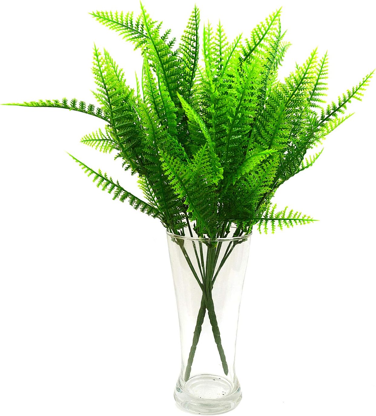 Decorebugs' Pair of Artificial Plant Bunches (Set of 2) Christmas Leaves - Without Pot (Height 32 cms /12.5inchs) Artificial Plants for Home Decor,Artificial Flowers for Decoration,Green