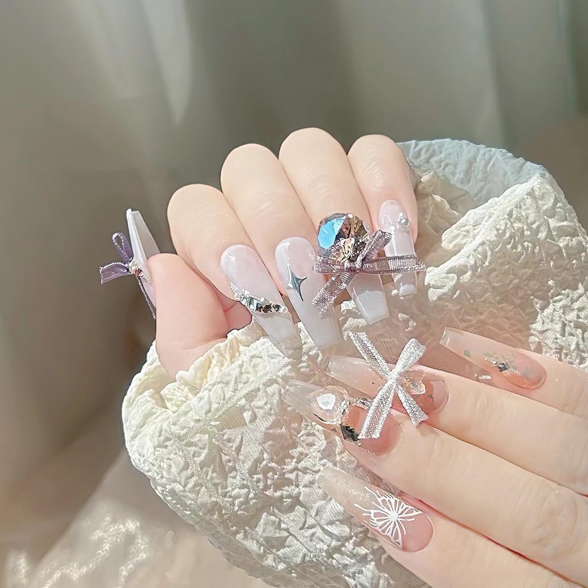 3dネイルパーツ Amazon.co.jp: ネイルパーツレース ボウ ネイル チャーム 48 個、8 色