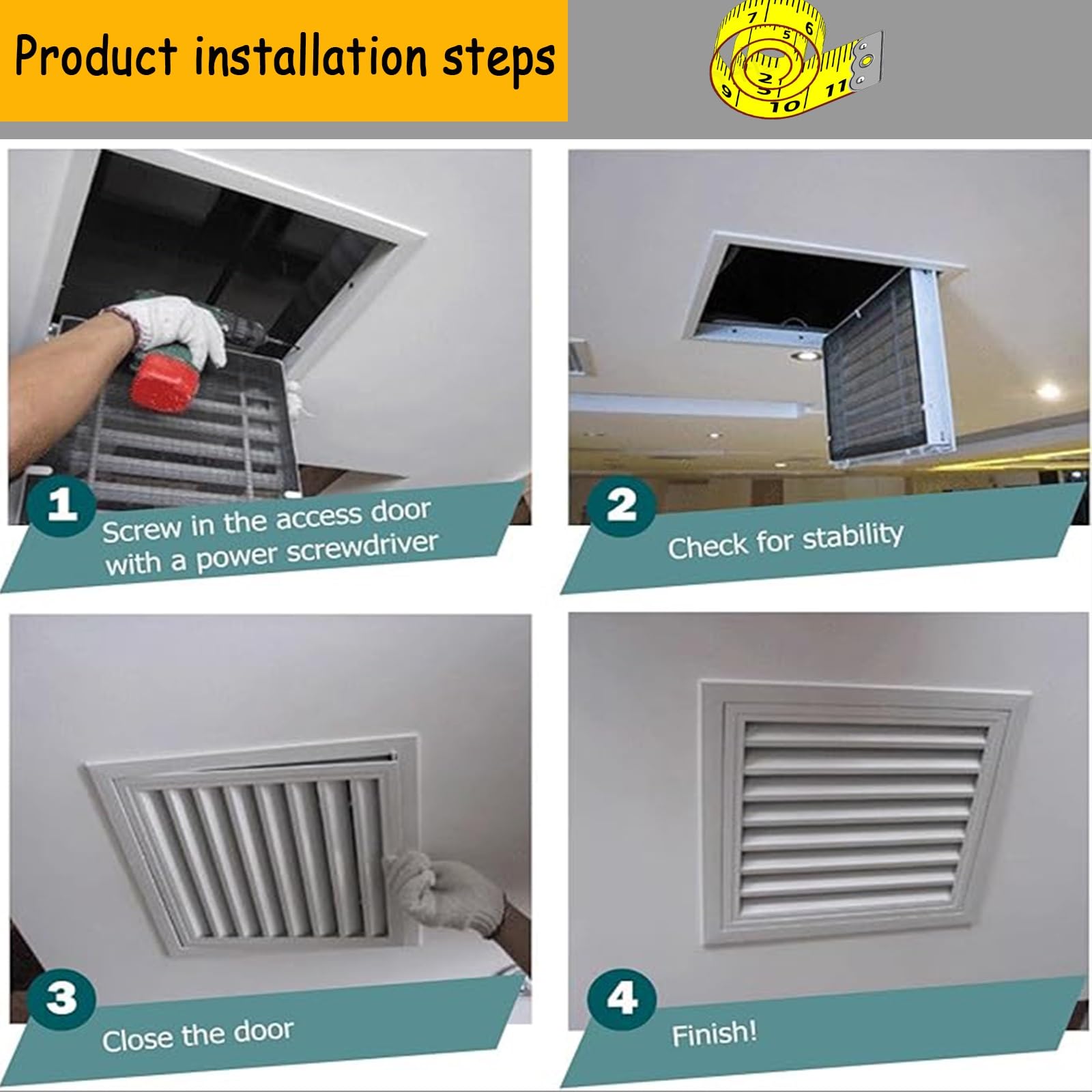 Cubierta de ventilación de retorno de aluminio blanco de 14 x 38 pulgadas para pared/techo, rejilla de entrada de aire frío HVAC con cara/puerta extraíble, flujo de aire eficiente y fácil instalación