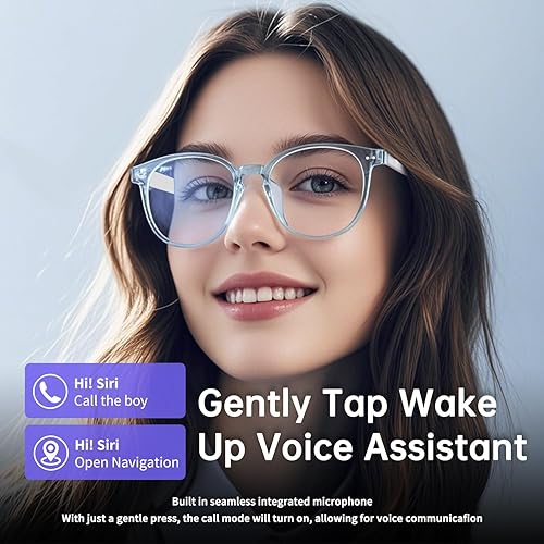 Miniatura 4 de Anteojos Inteligentes para Hombres y Mujeres, Anteojos de Oreja Abierta Bluetooth con Lentes Fotocromáticas, Control Táctil, Asistente de Voz con