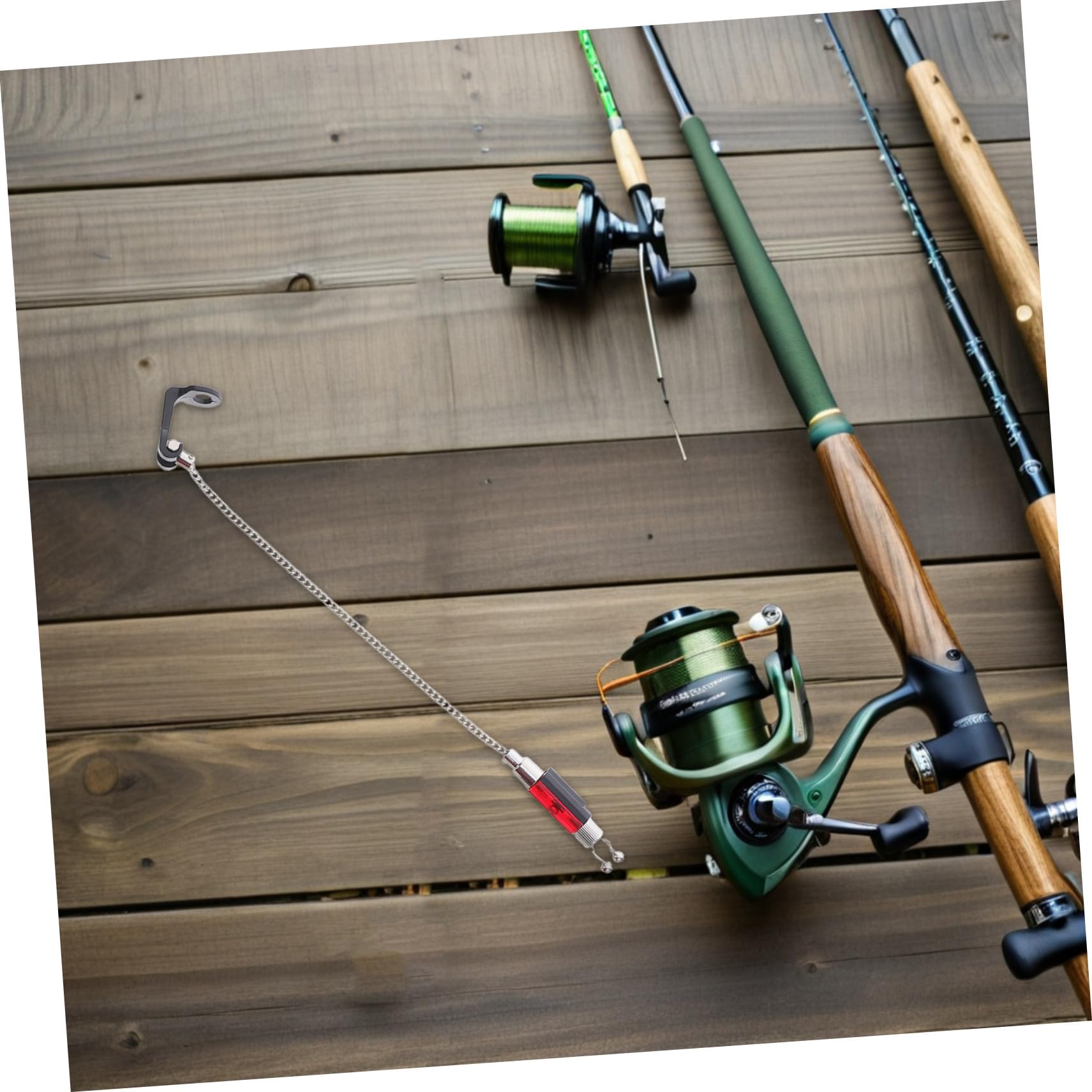 Anneome 4 Pezzi Fishing Alarm Swingers per Carpe con Catena Flessibile Senza Luce Indicatori Morsi Resistenti alle Intemperie Clip Facile per Canna da Pesca Outdoor