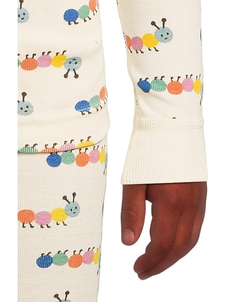 White Hanna Andersson Long John Pajama Set (Infant/Toddler/Little Kid/Big Kid)