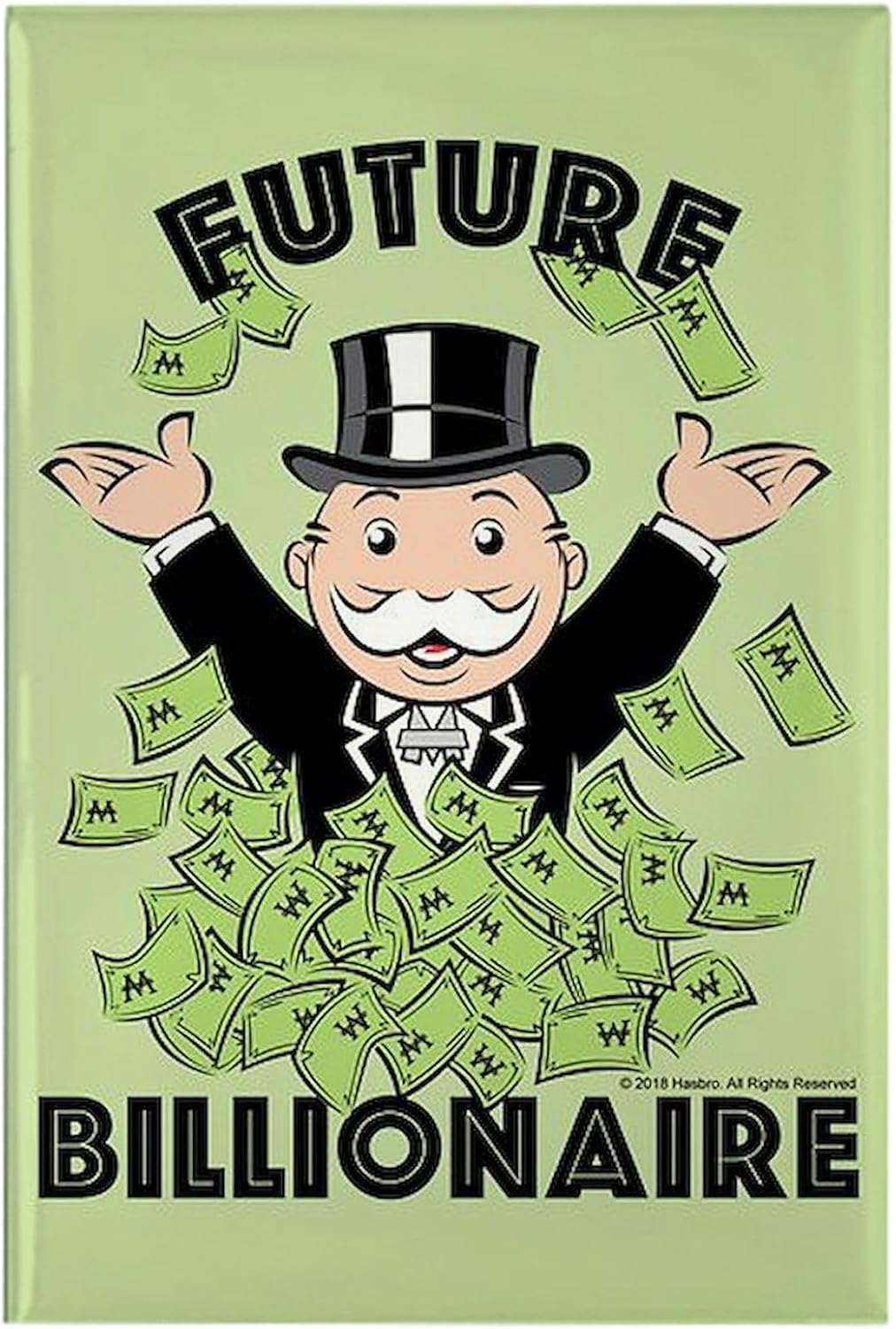 CafePress Monopoly Future Billionaire Rectangle Magnet, 3"x2" Refrigerator Magnet