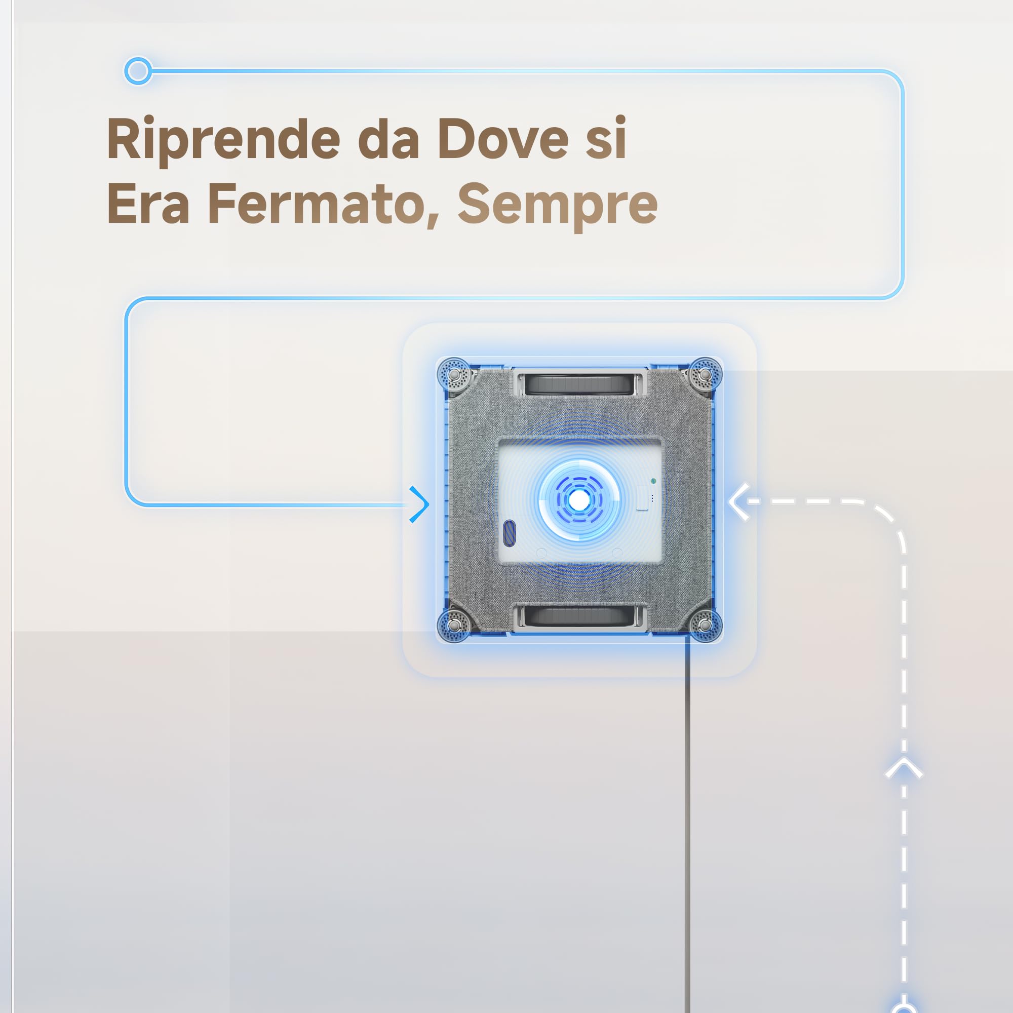 DREAME C1 Robot Lavavetri Intelligente, Aspirazione 5500Pa, Protezione Totale, Pulizia Angoli CornerClean, Doppio Spruzzo, Lavaggio Umido Profondo, Copertura Completa Superfici