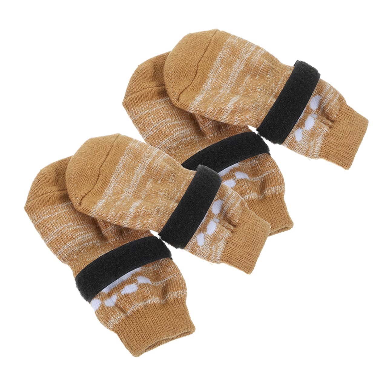 HOLIDYOYO Dog Paw Protectors 4pcs Set Compact Washable Wear-Resistant Cotton Socks Lightweight Breathable Nonslip for Small Dogs