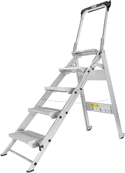 Xtend & Climb WT5 Contractor Series Folding Step Ladder with Handrail | ANSI Type IAA 375 lbs