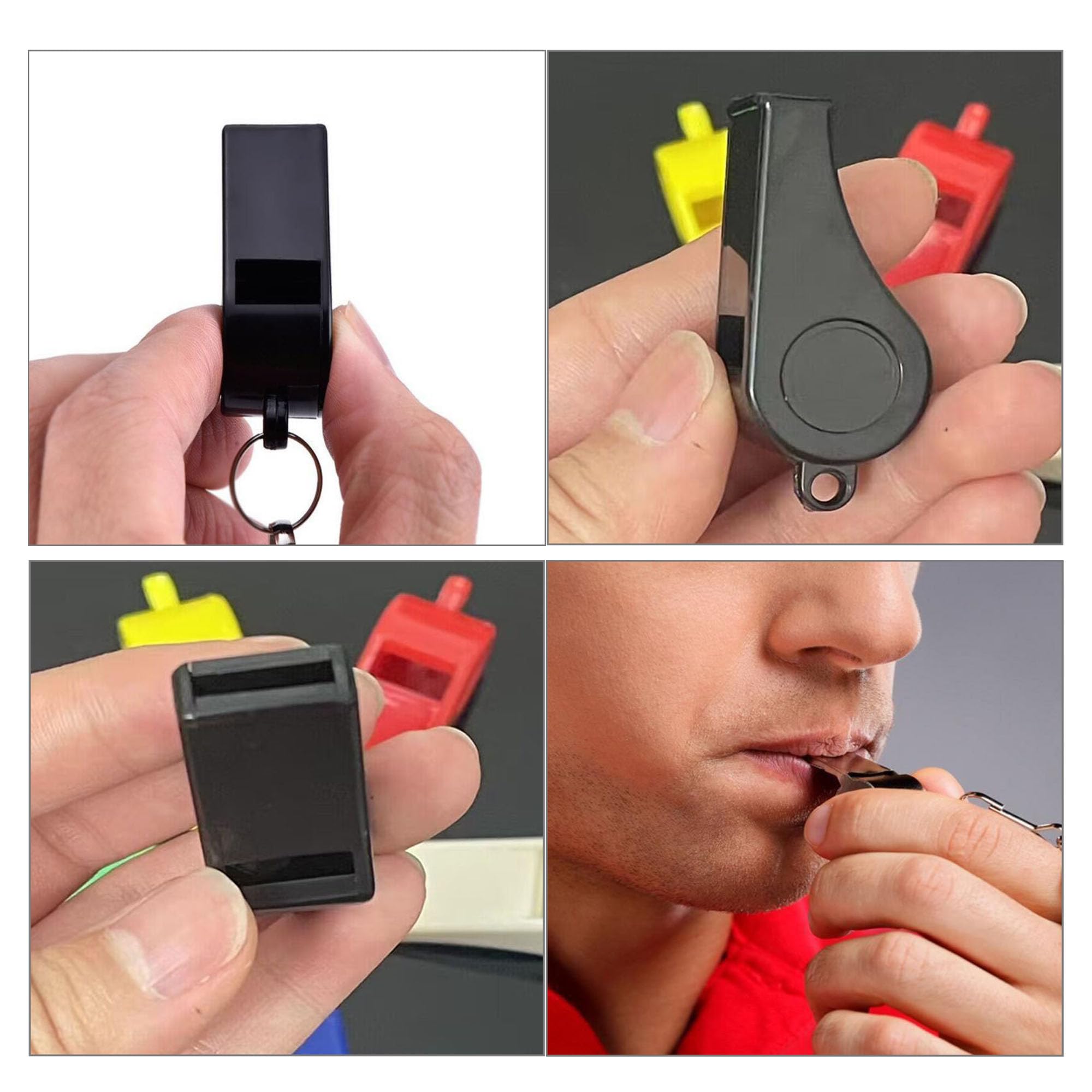 IJiGui Lot De 5 Sifflets En Sport Plastique, Sifflet Fort Et Net Avec Cordon, Id