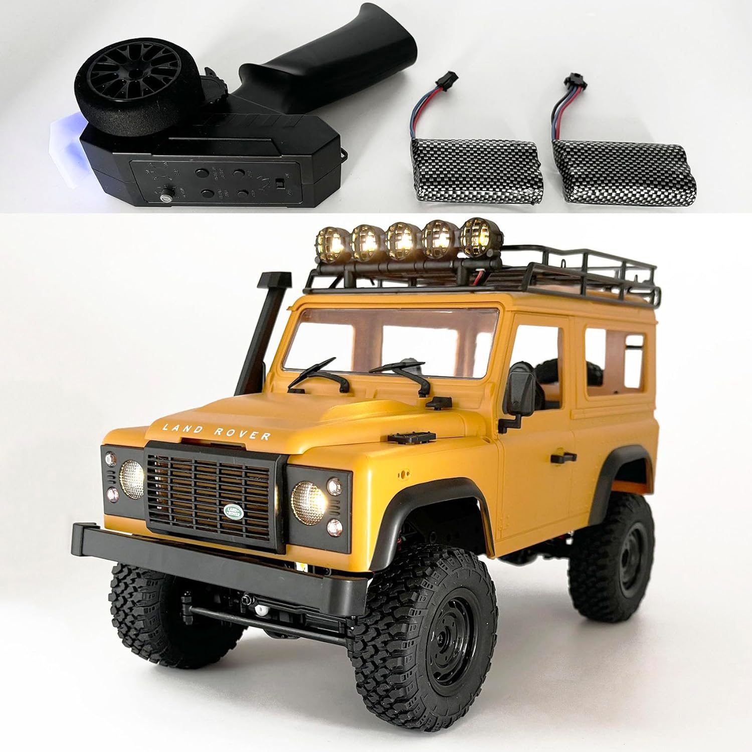 1/12 RC Crawler MN98 Remote Control Truck Off Road RC Rock Crawler 4x4 Land Rover All Terrain Hobby Climber for Adult 2 Speed Full Proportional 280 Motor Upgraded Chassis 2 Batteries