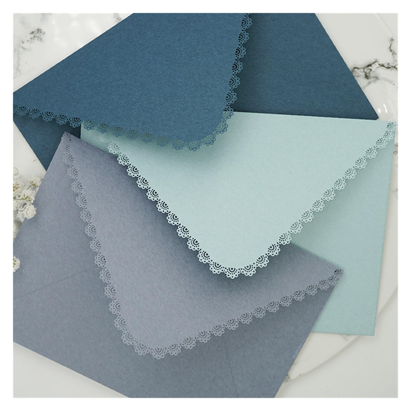 5Pcs - Set Enveloppes En Dentelle Vintage Hollow Pour