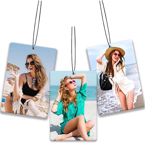 Miniatura 1 de Ambientador personalizado para automóvil, ambientador personalizado, ambientador personalizado con foto de doble cara, para armario, baño y adornos