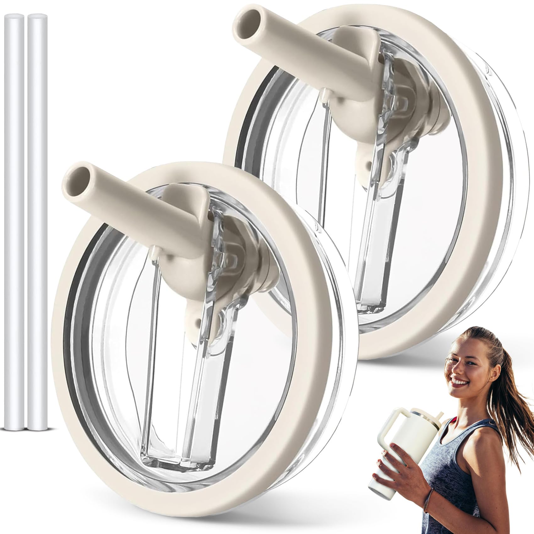 Stanley Cup Ersatzdeckel Mit Strohhalm - Auslaufsicher Für 40oz Becher