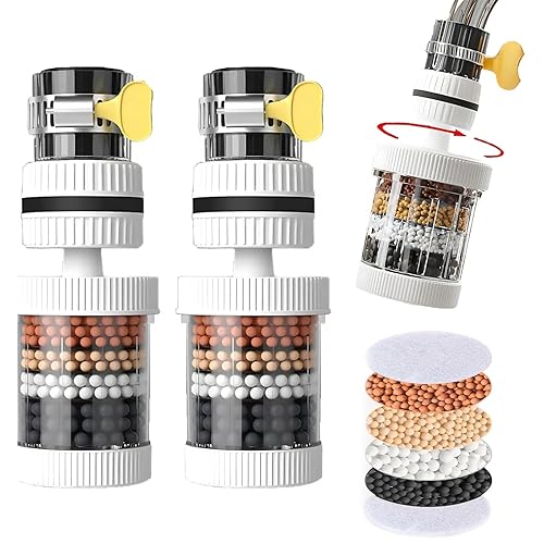 Filtro de agua para grifo, paquete de 2 filtros de agua para fregadero, purificador de filtro de agua para grifo, filtración de grifo de cocina,