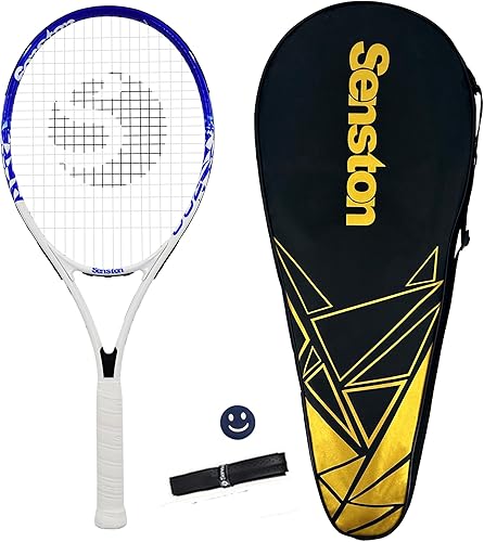 Senston 27 inch Tennis Racket for Adults 1 Pack Tennis Racket Set Tennis Overgrip, Vibration Damper