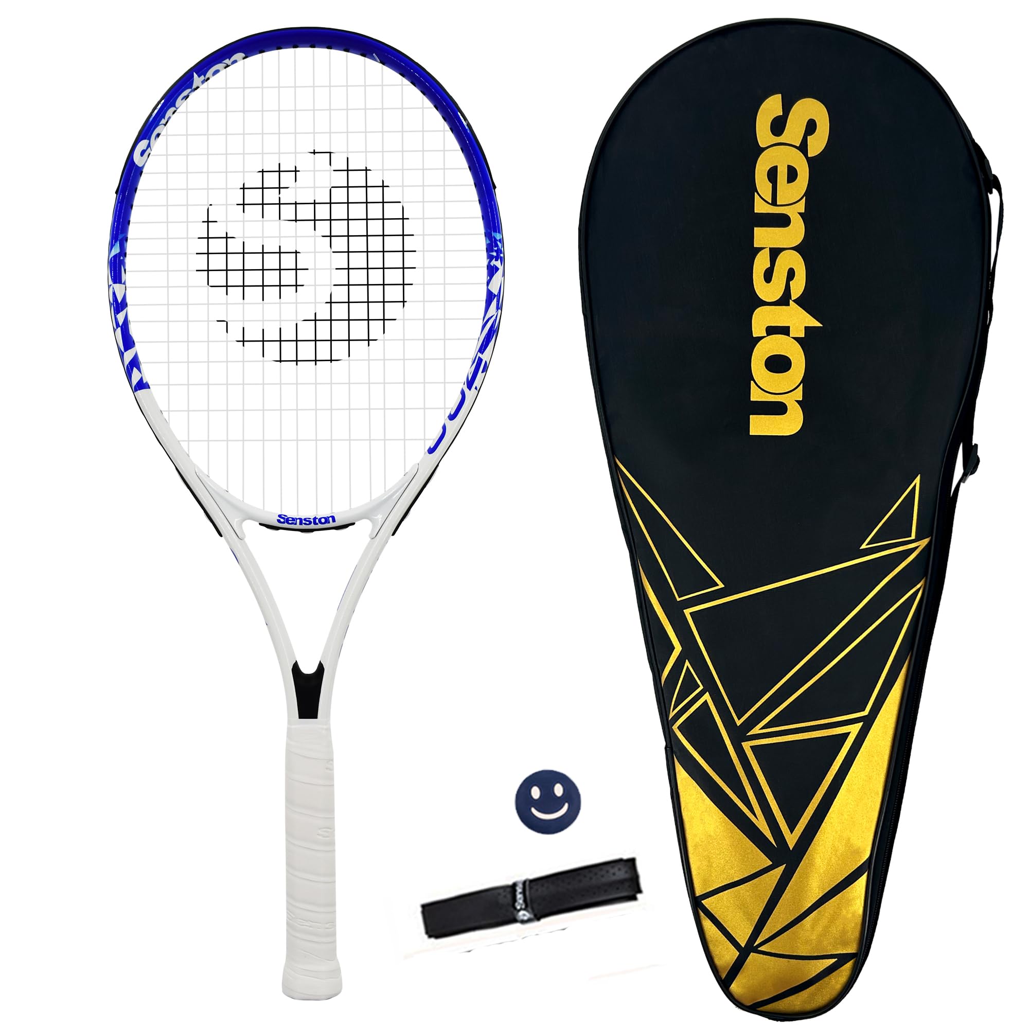 Senston 27 inch Tennis Racket Professional Tennis Racquet,Good Control Grip,Strung with Cover,Tennis Overgrip, Vibration Damper