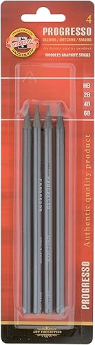 Koh-I-Noor Progresso - Juego de lápices de grafito sin madera (juego de 4) disponible en Yaxa Colombia