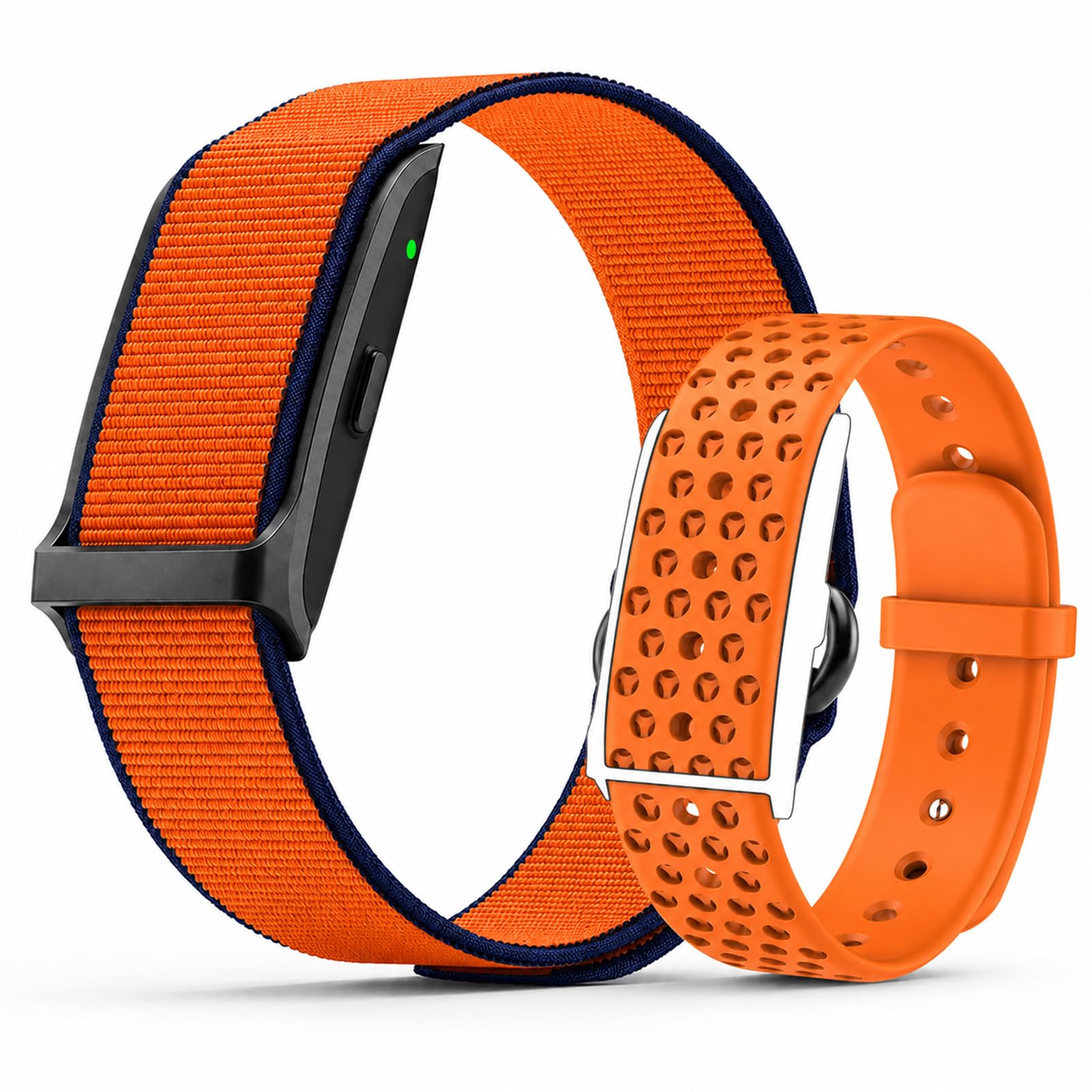 Kivermo Hlth Health Band, Screen-Free Health Fitness Tracker, 30-Day Battery, Sleep, HRV, SpO2, Stress and Activity Tracker, 1ATM Water Resistant, Bluetooth 5.2, Free App (Orange)