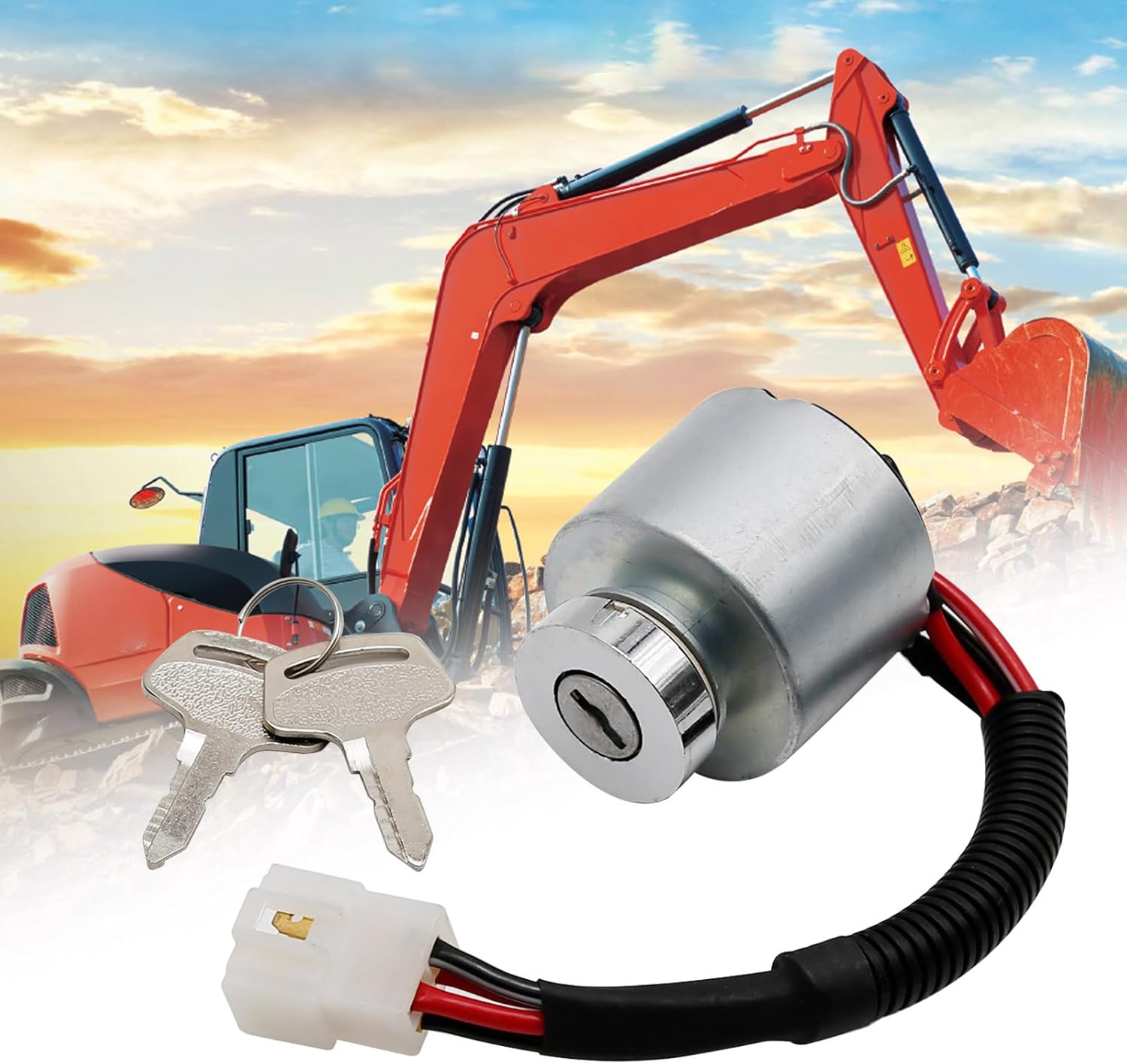 Ignition Switch 6610155200 6610155200 Replacement for Kubota Garden Tractor G2160 G2460G TG1860 G1700 G1800 G1900 G2000 G2160 G2460G TG1860 Zero Turn Mower ZD18 ZD21 ZD25F ZD28