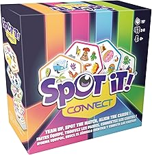 Asmodee Spot It! Connect - Fast-Paced Team Matching Game, Quick Reflexes, Fun for Game Night with Family and Friends, Great for Kids & Adults, Ages 8+, 2-8 Players, 15 Minute Playtime